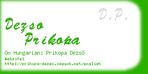 dezso prikopa business card